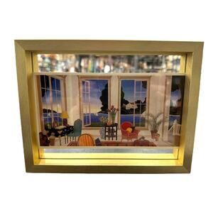 Thomas McKnight Hyannisport Gold Float Framed Vintage Postcard Print 8.5” x 11”